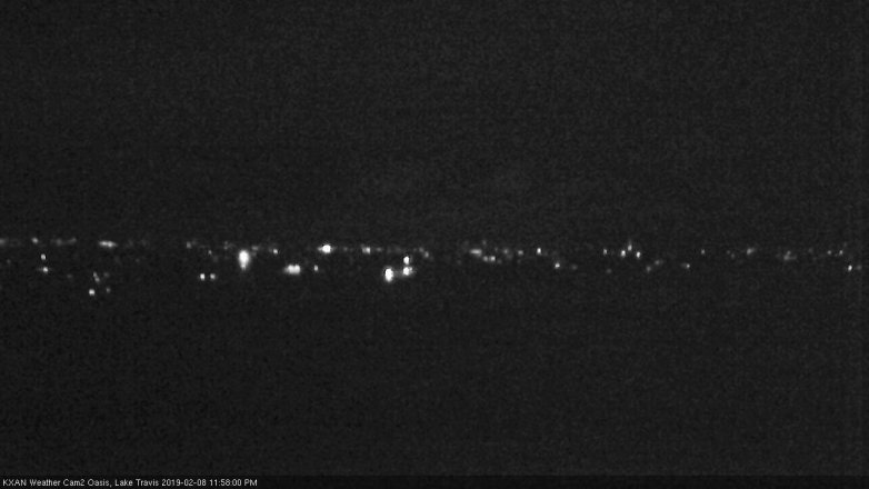 Lake Travis webcam, February 8, 2019 11:00 PM CT