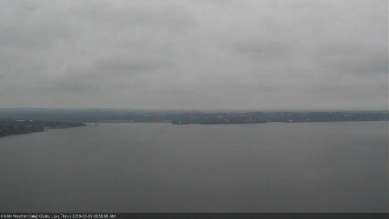 Lake Travis webcam, February 9, 2019 9:00 AM CT