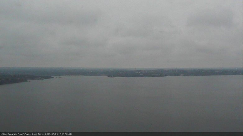 Lake Travis webcam, February 9, 2019 9:20 AM CT