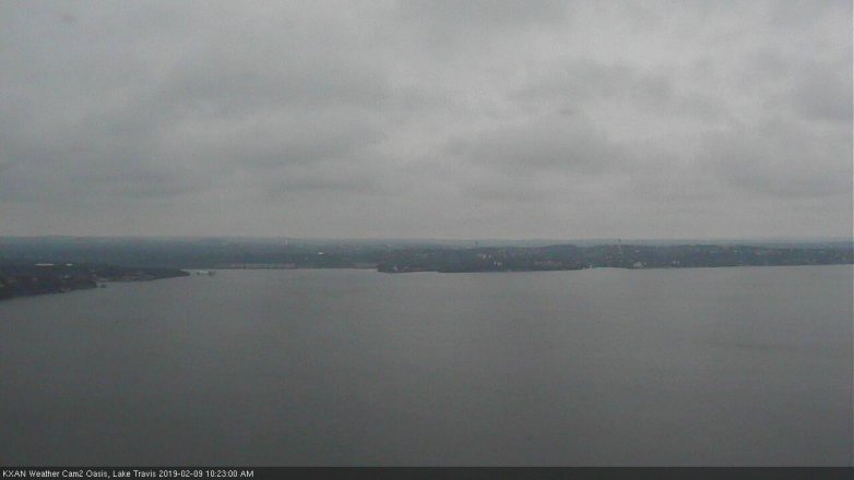 Lake Travis webcam, February 9, 2019 9:25 AM CT
