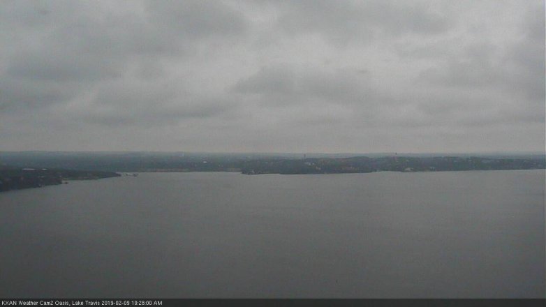 Lake Travis webcam, February 9, 2019 9:30 AM CT