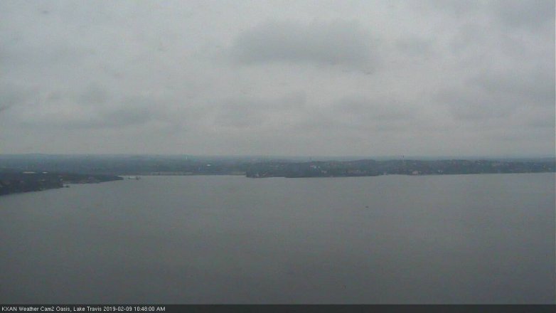 Lake Travis webcam, February 9, 2019 9:50 AM CT