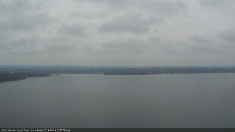 Lake Travis webcam, February 9, 2019 9:55 AM CT