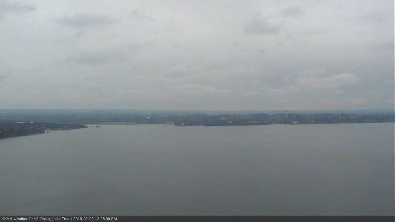 Lake Travis webcam, February 9, 2019 11:30 AM CT