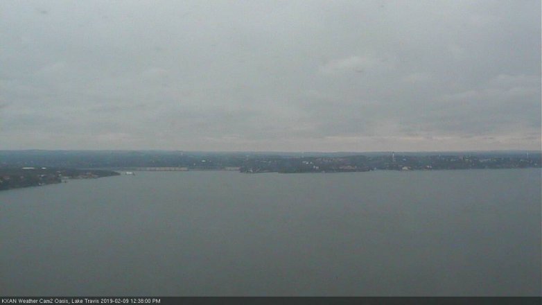 Lake Travis webcam, February 9, 2019 11:40 AM CT