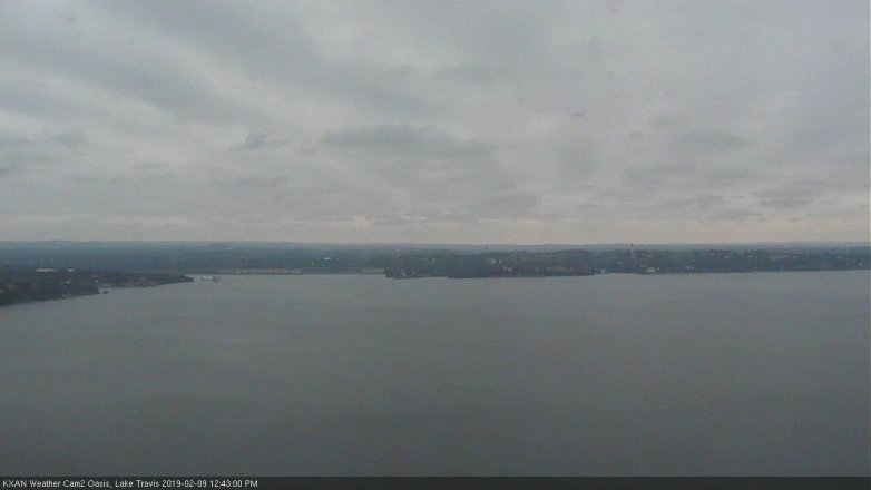 Lake Travis webcam, February 9, 2019 11:45 AM CT