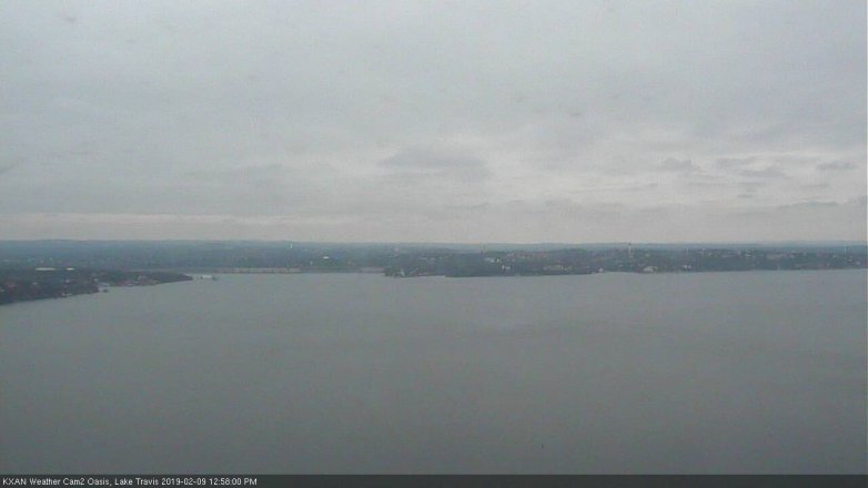 Lake Travis webcam, February 9, 2019 12:00 PM CT
