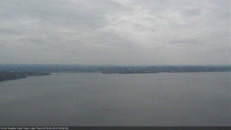 Lake Travis webcam, February 9, 2019 12:30 PM CT