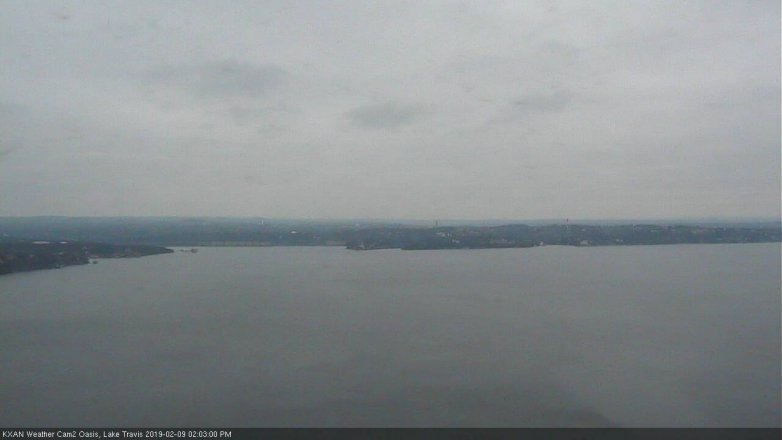 Lake Travis webcam, February 9, 2019 1:05 PM CT