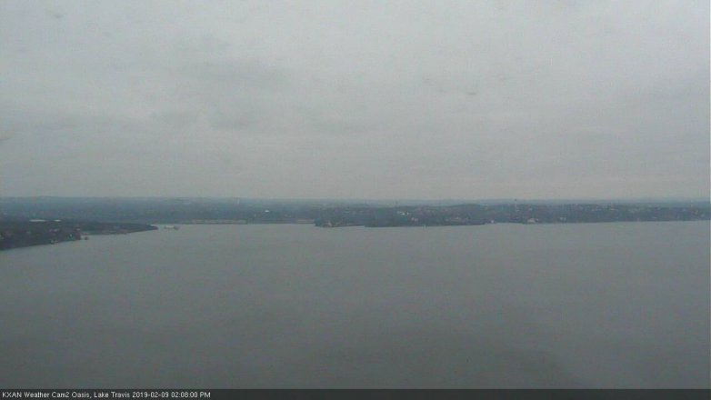 Lake Travis webcam, February 9, 2019 1:10 PM CT