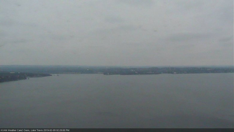 Lake Travis webcam, February 9, 2019 1:30 PM CT