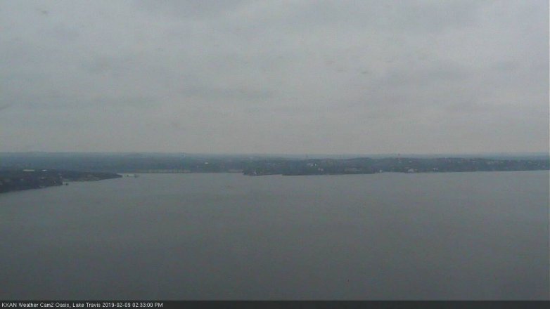 Lake Travis webcam, February 9, 2019 1:35 PM CT