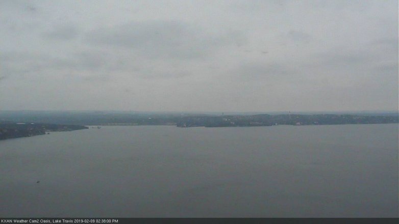 Lake Travis webcam, February 9, 2019 1:40 PM CT