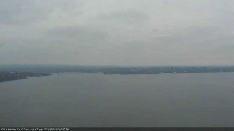 Lake Travis webcam, February 9, 2019 1:45 PM CT