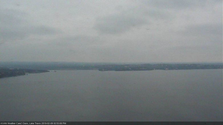 Lake Travis webcam, February 9, 2019 1:55 PM CT