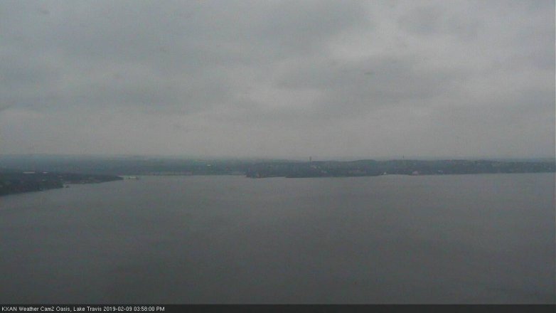 Lake Travis webcam, February 9, 2019 3:00 PM CT