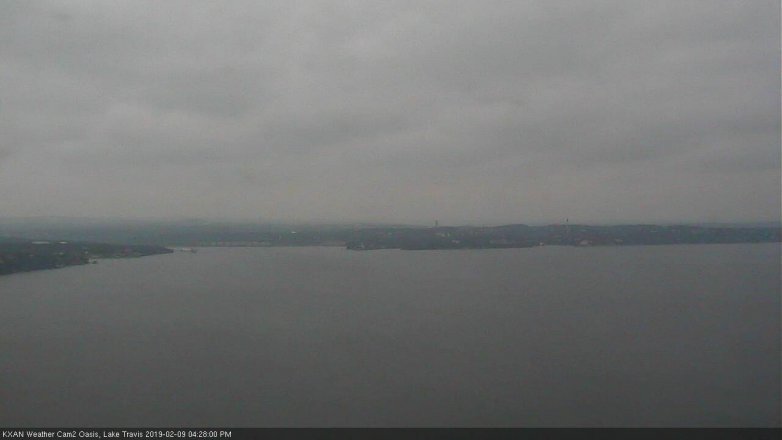 Lake Travis webcam, February 9, 2019 3:30 PM CT