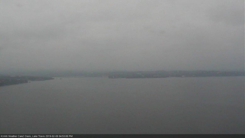 Lake Travis webcam, February 9, 2019 3:55 PM CT