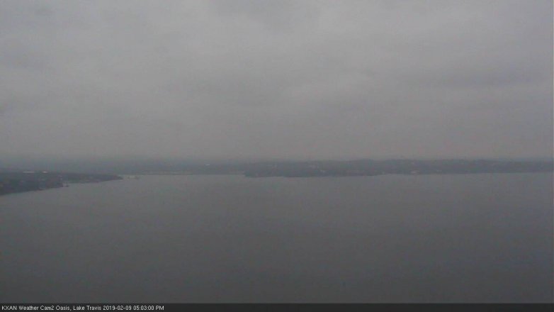 Lake Travis webcam, February 9, 2019 4:05 PM CT