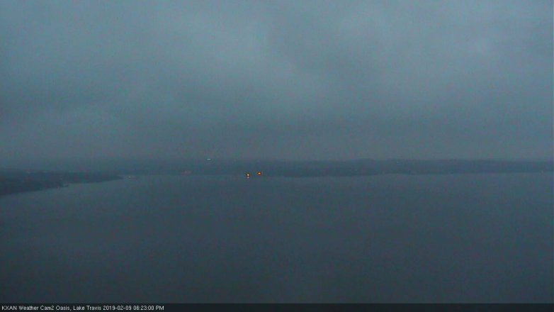 Lake Travis webcam, February 9, 2019 5:25 PM CT