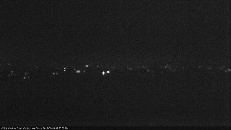 Lake Travis webcam, February 9, 2019 6:55 PM CT