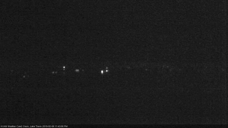 Lake Travis webcam, February 9, 2019 10:45 PM CT