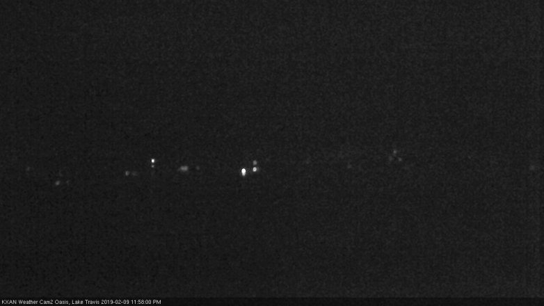 Lake Travis webcam, February 9, 2019 11:00 PM CT