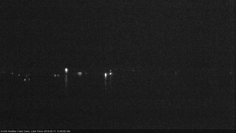Lake Travis webcam, February 10, 2019 11:50 PM CT