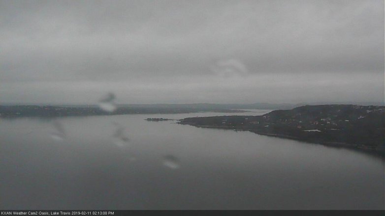 Lake Travis webcam, February 11, 2019 1:15 PM CT
