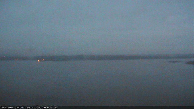 Lake Travis webcam, February 11, 2019 5:30 PM CT