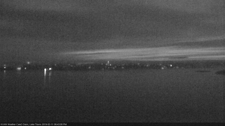 Lake Travis webcam, February 11, 2019 5:45 PM CT