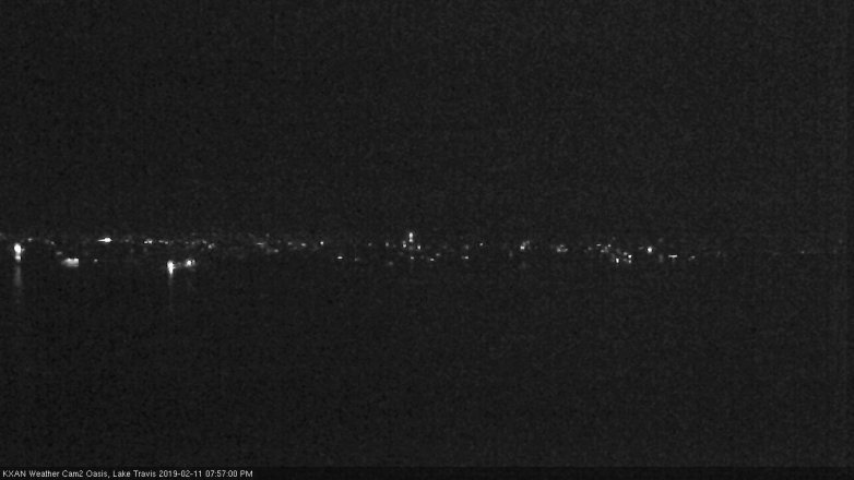 Lake Travis webcam, February 11, 2019 7:00 PM CT