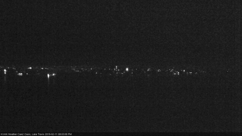 Lake Travis webcam, February 11, 2019 7:05 PM CT