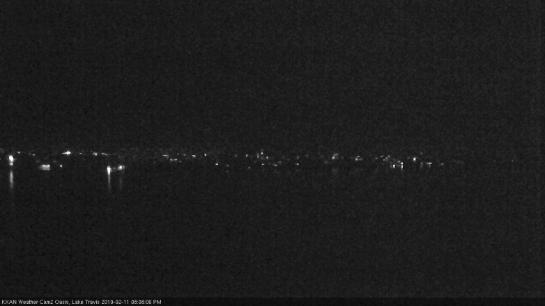 Lake Travis webcam, February 11, 2019 7:10 PM CT