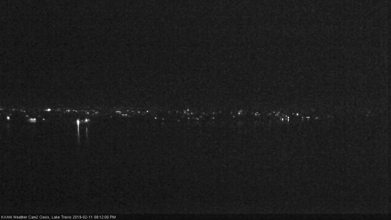 Lake Travis webcam, February 11, 2019 7:15 PM CT