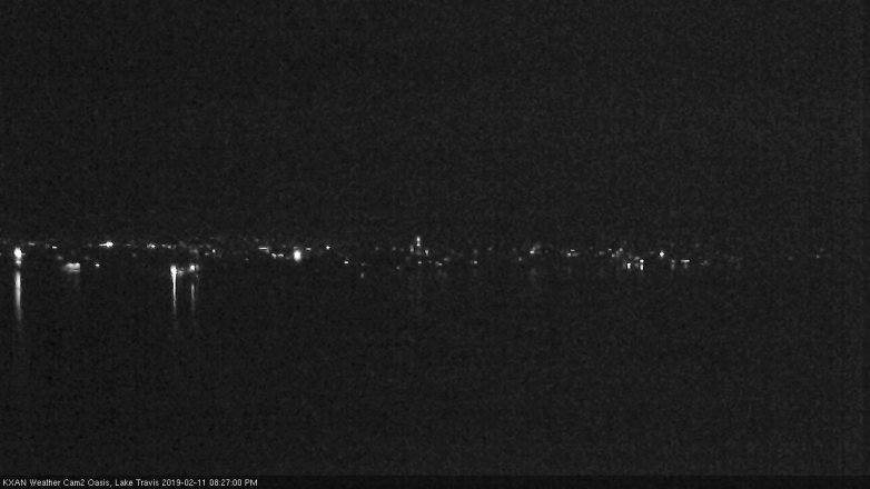 Lake Travis webcam, February 11, 2019 7:30 PM CT