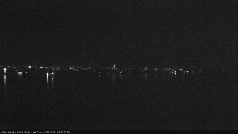 Lake Travis webcam, February 11, 2019 7:35 PM CT