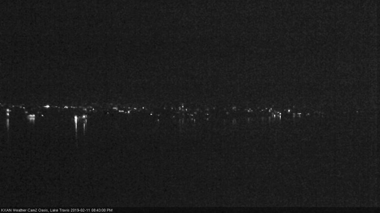 Lake Travis webcam, February 11, 2019 7:45 PM CT