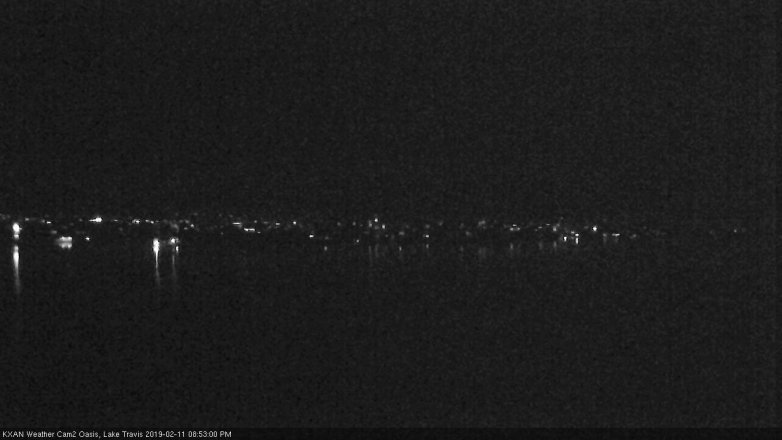 Lake Travis webcam, February 11, 2019 7:55 PM CT