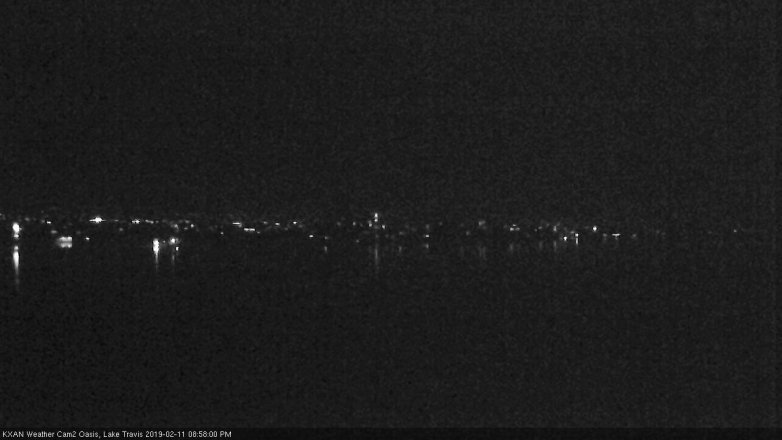 Lake Travis webcam, February 11, 2019 8:00 PM CT