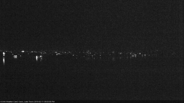 Lake Travis webcam, February 11, 2019 8:05 PM CT