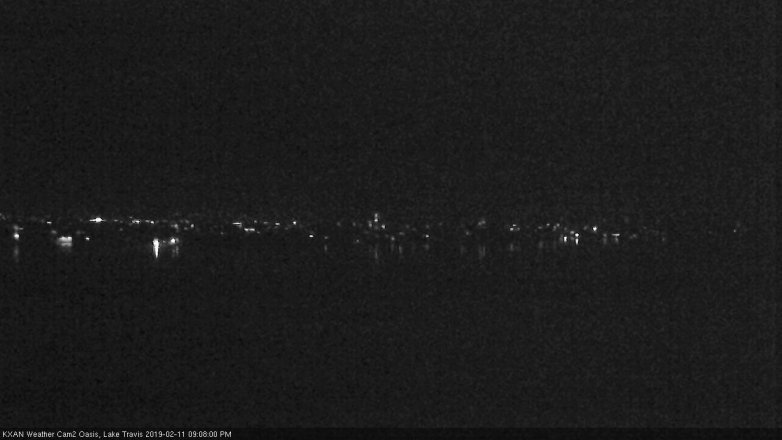 Lake Travis webcam, February 11, 2019 8:10 PM CT