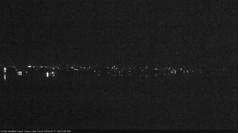 Lake Travis webcam, February 11, 2019 8:25 PM CT