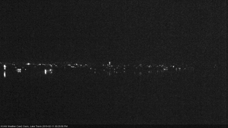 Lake Travis webcam, February 11, 2019 8:30 PM CT