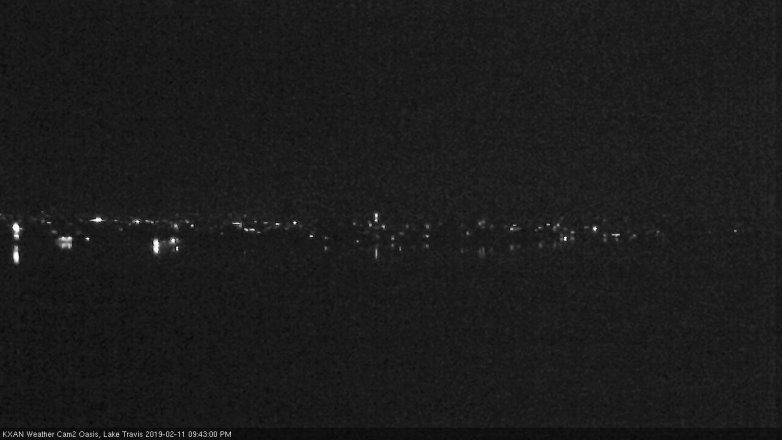 Lake Travis webcam, February 11, 2019 8:45 PM CT