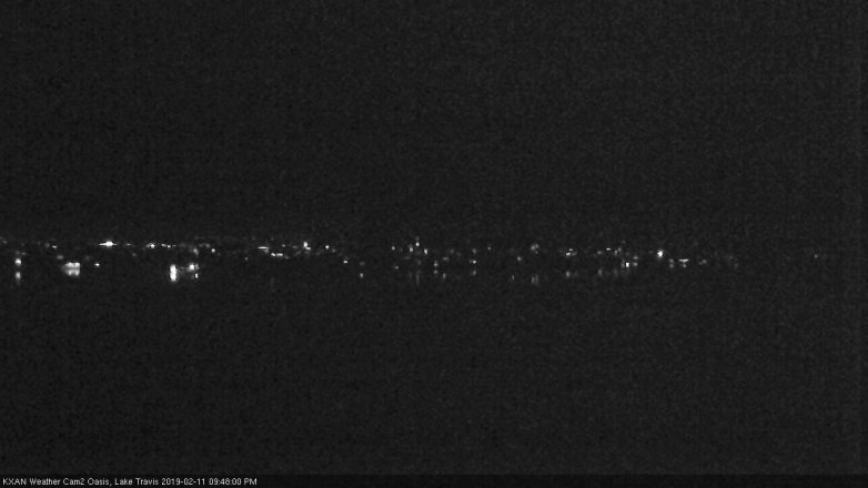 Lake Travis webcam, February 11, 2019 8:50 PM CT