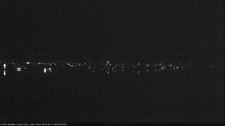 Lake Travis webcam, February 11, 2019 8:55 PM CT