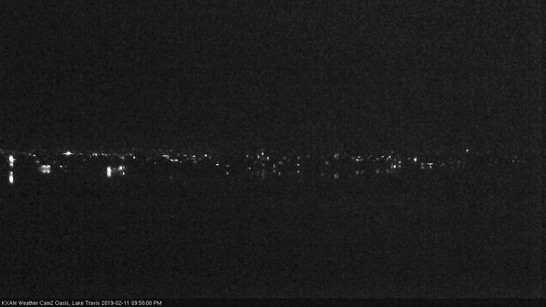 Lake Travis webcam, February 11, 2019 9:00 PM CT