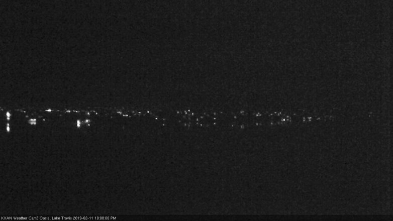 Lake Travis webcam, February 11, 2019 9:10 PM CT