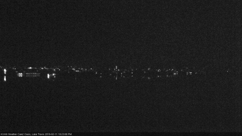 Lake Travis webcam, February 11, 2019 9:25 PM CT